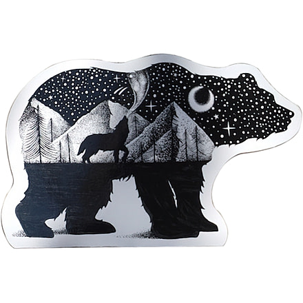 Sticker Art Bear and Wolf Sticker, 3