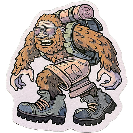 Sticker Art Sasquatch Camping Stikers, SASQUATCH CAMPING