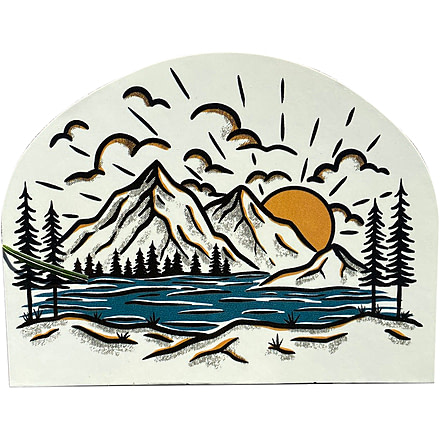 Sticker Art Sunrise Mountain Stikers, SUNRISE MOUNTAIN