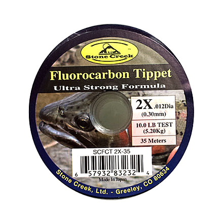 Stone Creek Fluorocarbon Tippet Spools, 2X, 35M, Clear, SCFCT2X