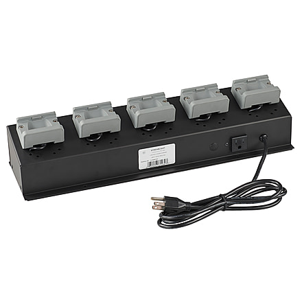 Streamlight 5-Unit Bank Charger, 120V AC, USB HAZ-LO Headlamp, Black, 61469