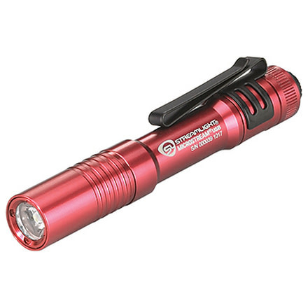 Streamlight MicroStream Ultra-Compact USB Rechargeable Personal Light, 250/50 Lumens w/ 5in USB Cord and Lanyard, Box, Red, 66605