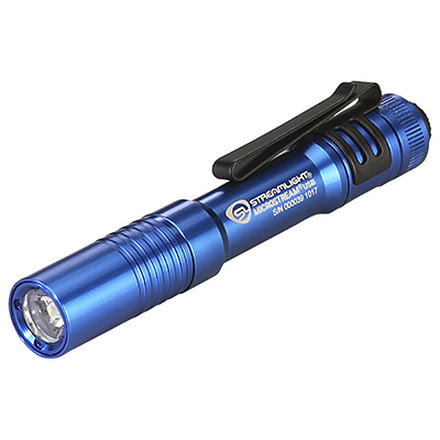 Streamlight MicroStream Ultra-Compact USB Rechargeable Personal Light, 250/50 Lumens w/ 5in USB Cord and Lanyard, Box, Blue, 66606