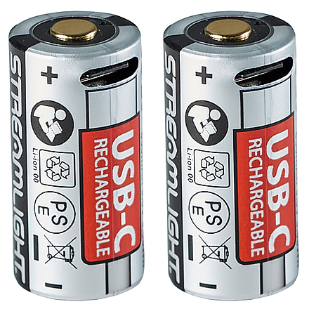 Streamlight SL-B9 Li-Ion USB Rechargeable Battery Pack w/ Integrated USB-C Port, 2 Pack, 20237