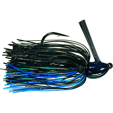 Strike King Hack Attack Heavy Cover Jig, 1 1/4 oz, Black Blue,1pk, HAHCJ114-2