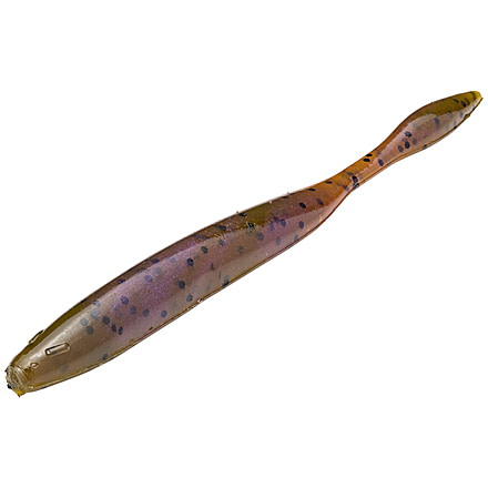 Strike King KVD Dream Shot Fishing Lure, Soft Plastic Worm, Green Pumpkin Purple Swirl, 4 1/4in, 10-Pack, DSKVD-807, DSKVD-807