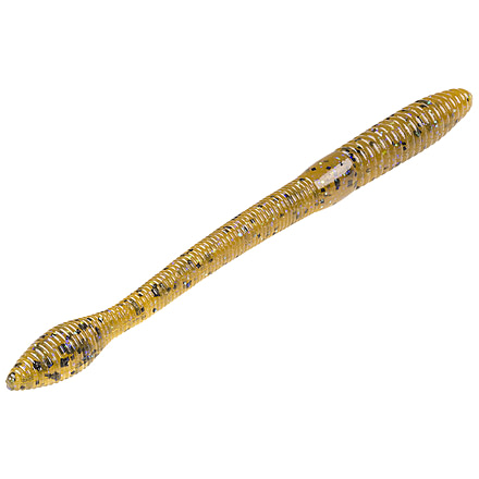 Strike King KVD Fat Baby Finesse Worm, Soft Plastic Worm Fishing Lure, Honey Candy, 5in, 12-Pack, FBFIN5-189, FBFIN5-189