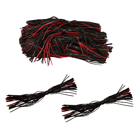 Strike King 50 Pack Bulk Skirts,Black Red 50-19