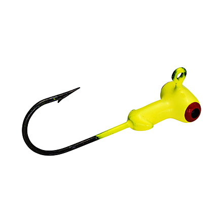 Strike King Mr. Crappie Sausage Head Jig Head, 25 Pack, Chartreuse, 1/16oz, MRCSH25P116-1