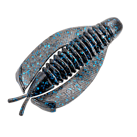 Strike King Rage Hawk Fishing Lure, Soft Plastic Grub, Super Compact Profile, Twin Rage Arms, 2 3/4in, 9-Pack, Black and Blue, RGHK-2