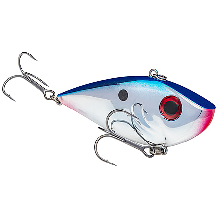 Strike King Red Eyed Shad Tungsten 2-Tap, Lipless Crankbait Fishing Lure, Chrome Blue, 3/4oz, REYESDTT12-409, REYESDTT34-409