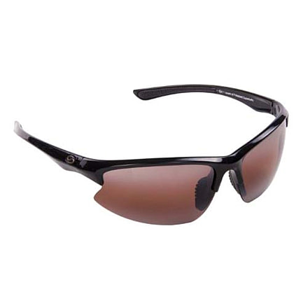 Strike King S11 Optics Polarized Eufaula Sunglasses, Shiny Black DAB/Amber 220261