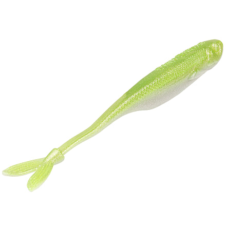 Strike King Spotlight Split Minnow Softbait, 8 pack, 3in, Chartreuse Shad, 12-35986