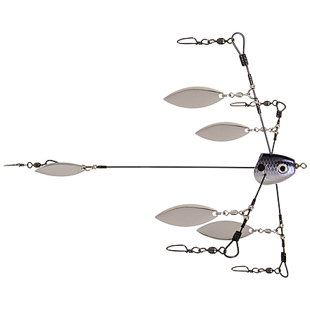 Strike King Tour Grade Titanium Umbrella Rig, Bass Fishing Lure, Blue Gizzard Shad, TGTRSHW-583, TGTRSHW-583
