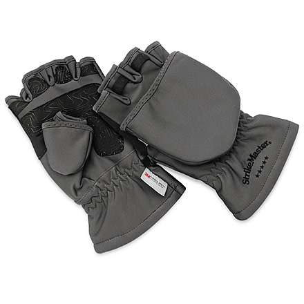 StrikeMaster Gloves Five Finger Flip Mitt - Grey, S, SG05-S