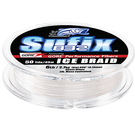 Sufix 832 Ice Braid Line 40Lb 50Yd Ghost, 671-030L