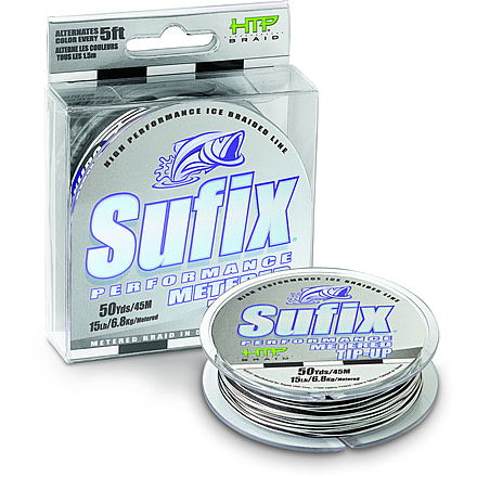 Sufix Metered Tip Up Braid Line 50lb Tip Up Braid, 610-150MC