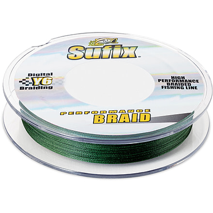 Sufix Performance Braid 50lb Line, Low-Vis Green, 100 Yds, 663-950G