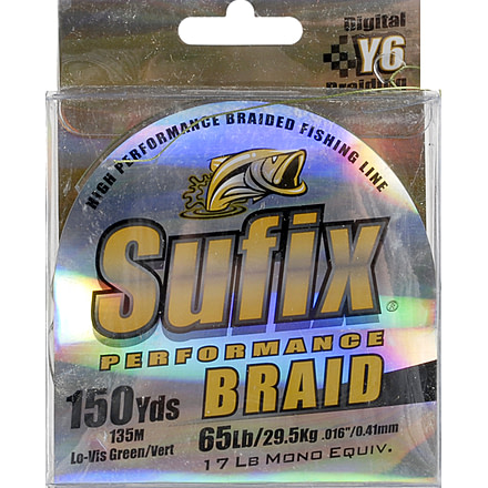 Sufix Performance Braid Low Vis. Green 150 yds - 65 lb 034277