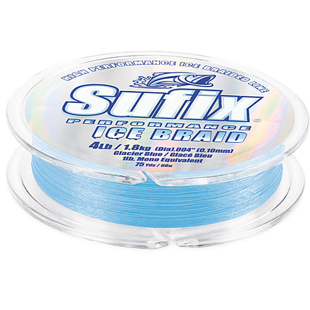 Sufix Performance Ice Braid Line 30lb 75yds, Glacier Blue, 664-030GB