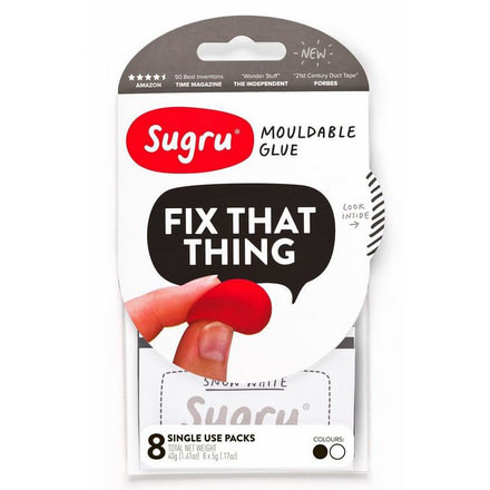 Sugru Mouldable Glue 8-Pack-Black/White