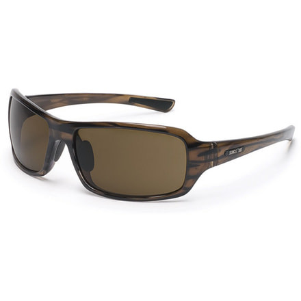 Suncloud Habit Sun Glasses, Brown Stripe Frame, Brown Polarized Polycarbonate Lens S-HBPPBRBR