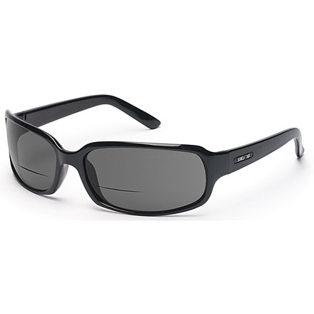 Suncloud Uptown Sunglasses, Black Frame, Gray Polarized Reader Lens
