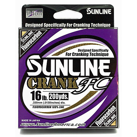 Sunline Crank FC 100% Fluorocarbon Line 16lb 600yd Clear P-Ion Technology, 63043016