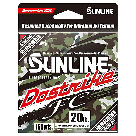 Sunline Dostrike FC 20lb 165yd, metered smoak/dark green 100% Flurocarbon, 63043166