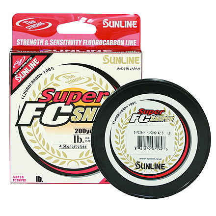 Sunline Super FC Sniper Fluorocarbon Line 8lb 200yd Natural Clear, 63038912