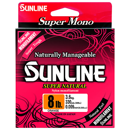 Sunline Super Natural Nylon Mono, Orange 8lb 330yd, 63758730