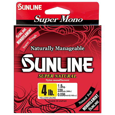Sunline Super Natural Yellow 4lb 330yd, Mono, 63760710
