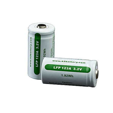 SureFire LFP 123A Rechargeable Batteries,Pack of 2,Carded SF2R-CB