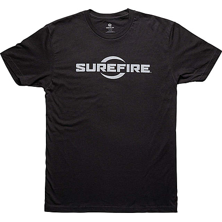 SureFire SF Logo T-Shirt - Mens, 100% Cotton, Black, Medium, SST-SFL-BK-M