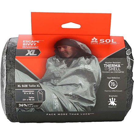 Survive Outdoors Longer Escape Bivvy Extra Large w/Hood, Gray, Extra Large, 0140-1237