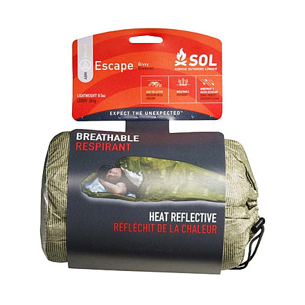 Survive Outdoors Longer Escape Bivvy With Hood, Green, 0140-1236