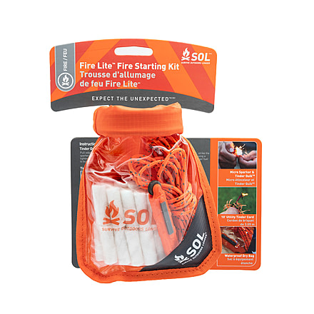 Survive Outdoors Longer Fire Lite Kit in Dry Bag, 0140-1234