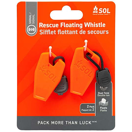 Survive Outdoors Longer Squall Whistle, 2-Pack, Orange, 0140-0012
