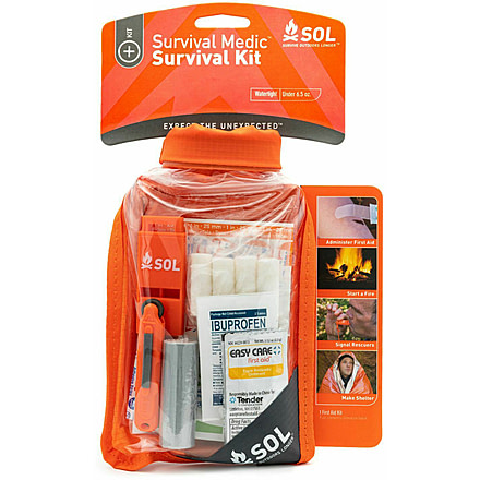 Survive Outdoors Longer Survival Medic in Dry Bag, Orange, 0140-1748