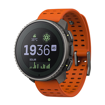 Suunto Vertical Unisex Titanium Solar Watch, 49mm Case Diameter, Titanium Bezel, Canyon Silicone Strap, One Size, SS050861000
