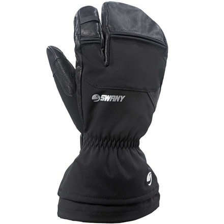 Swany A-Star 3 Finger Mitt, Black, Extra Large BX-9M-Black-Xlarge
