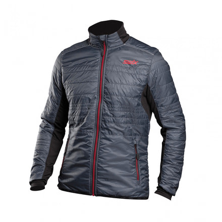 Swix Menali Quilted Jacket - Mens, Heather/Charcoal, Small, 19047-11003-S