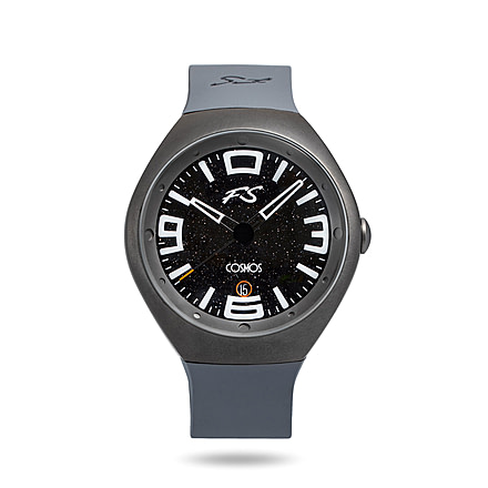 Szanto Icon Frank Stephenson Cosmos Watches, Black Dial, Gray Strap, GRAY, One Size, IC-FS-9002