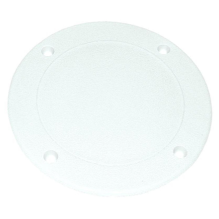 T-H Marine Screw Down Deck Plate - Fish 5-5/8in, White, SDP-1FW-DP