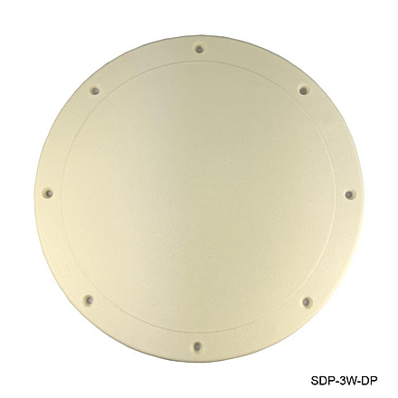 T-H Marine Screw Down Deck Plate, Off White, 8in, SDP-2W-DP