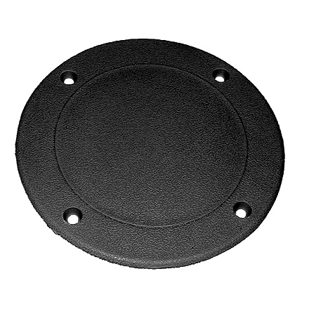 T-H Marine Screw Down Deck Plates, 8in, Black, SDP-2-DP