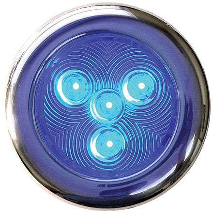 T-H Marine Stainless LED Puck Light, 3in, Blue, LED-51828-DP