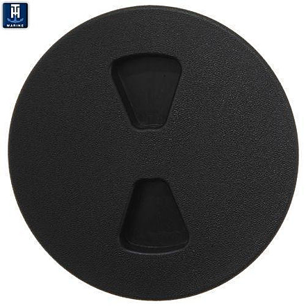 T-H Marine Sure-Seal Screw Out Deck Plate 4in, Black, DPS-4-1-DP