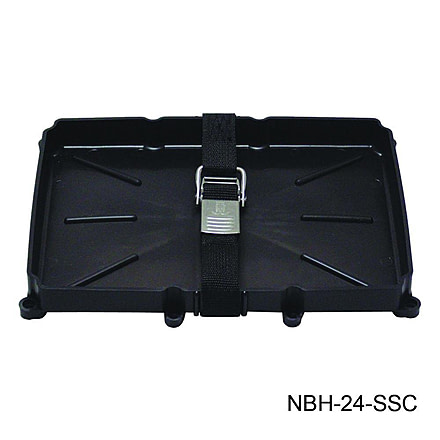 T-H Marine T H Marine Battery Holder Tray w/ Stainless Steel Buckle 24 Series, NBH-24-SSC-DP
