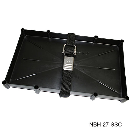T-H Marine T H Marine Battery Holder Tray w/ Stainless Steel Buckle 27 Series, NBH-27-SSC-DP